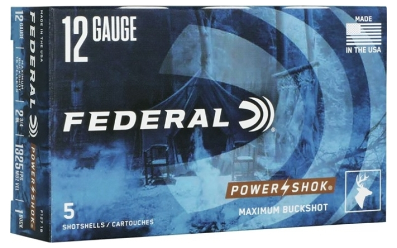 Federal 12 gauge 2-3/4'' 16 pellet 1 buckshot 5/box